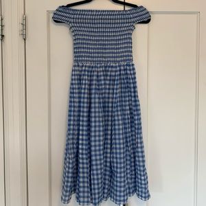 J. Crew Blue/White Gingham Dress